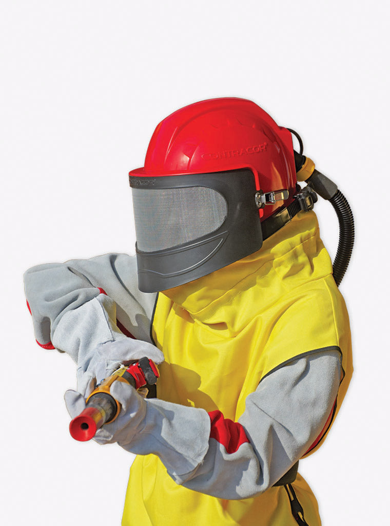 Contracor ASPECT Straalhelm op een persoon